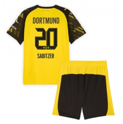 Borussia Dortmund Marcel Sabitzer #20 Hjemmedraktsett Barn 2025-26 Kortermet (+ Korte bukser)