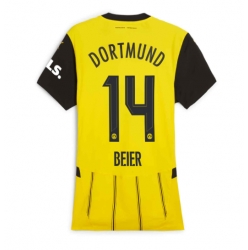 Borussia Dortmund Maximilian Beier #14 Hjemmedrakt Dame 2024-25 Kortermet