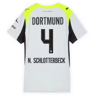Borussia Dortmund Nico Schlotterbeck #4 Bortedrakt Dame 2025-26 Kortermet