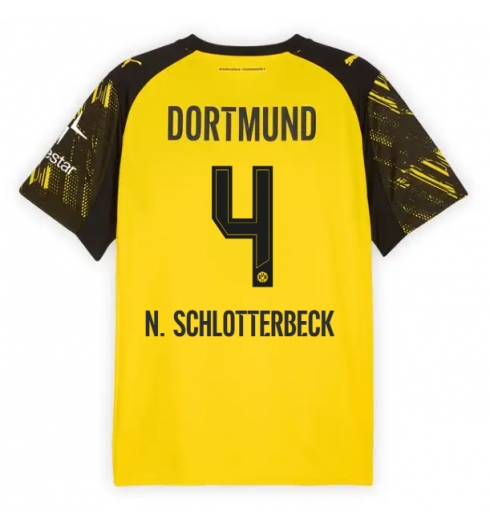 Borussia Dortmund Nico Schlotterbeck #4 Hjemmedrakt 2025-26 Kortermet Borussia Dortmund Nico Schlotterbeck #4 Hjemmedrakt 2025-26 Kortermet