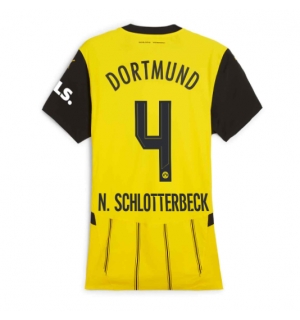 Borussia Dortmund Nico Schlotterbeck #4 Hjemmedrakt Dame 2024-25 Kortermet