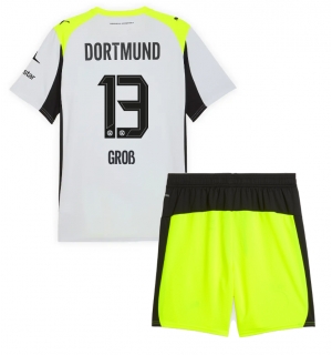 Borussia Dortmund Pascal Gross #13 Bortedraktsett Barn 2025-26 Kortermet (+ Korte bukser)