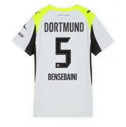 Borussia Dortmund Ramy Bensebaini #5 Bortedrakt Dame 2025-26 Kortermet
