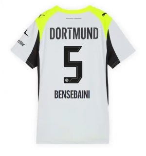 Borussia Dortmund Ramy Bensebaini #5 Bortedrakt Dame 2025-26 Kortermet