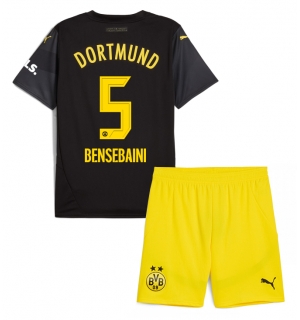 Borussia Dortmund Ramy Bensebaini #5 Bortedraktsett Barn 2024-25 Kortermet (+ Korte bukser)