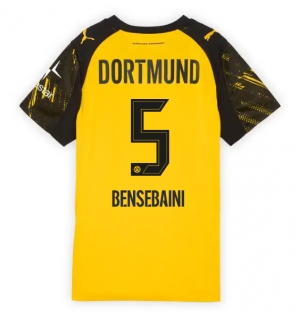 Borussia Dortmund Ramy Bensebaini #5 Hjemmedrakt Dame 2025-26 Kortermet
