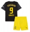 Borussia Dortmund Serhou Guirassy #9 Bortedraktsett Barn 2024-25 Kortermet (+ Korte bukser)