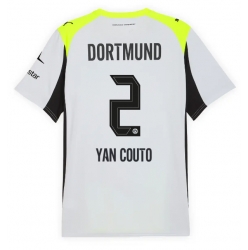 Borussia Dortmund Yan Couto #2 Bortedrakt 2025-26 Kortermet