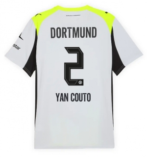 Borussia Dortmund Yan Couto #2 Bortedrakt 2025-26 Kortermet