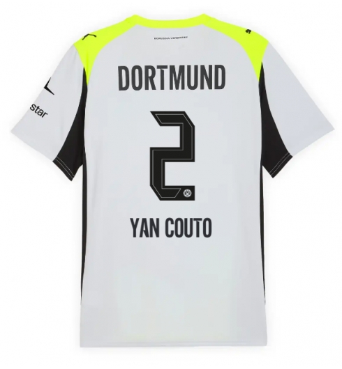 Borussia Dortmund Yan Couto #2 Bortedrakt 2025-26 Kortermet Borussia Dortmund Yan Couto #2 Bortedrakt 2025-26 Kortermet