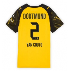 Borussia Dortmund Yan Couto #2 Hjemmedrakt Dame 2025-26 Kortermet