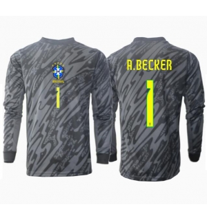 Brasil Alisson Becker #1 Keeper Bortedrakt Copa America 2024 Langermet
