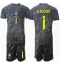 Brasil Alisson Becker #1 Keeper Bortedraktsett Barn Copa America 2024 Kortermet (+ Korte bukser)