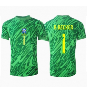Brasil Alisson Becker #1 Keeper Hjemmedrakt Copa America 2024 Kortermet