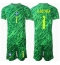 Brasil Alisson Becker #1 Keeper Hjemmedraktsett Barn Copa America 2024 Kortermet (+ Korte bukser)
