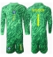 Brasil Alisson Becker #1 Keeper Hjemmedraktsett Barn Copa America 2024 Langermet (+ Korte bukser)