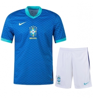 Brasil Bortedraktsett Barn Copa America 2024 Kortermet (+ Korte bukser)
