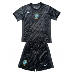 Brasil Keeper Bortedraktsett Barn Copa America 2024 Kortermet (+ Korte bukser)
