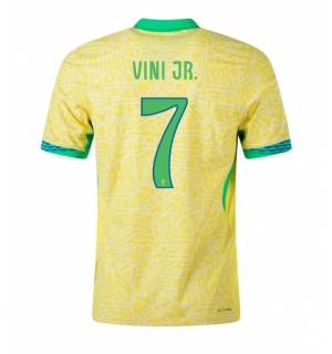 Brasil Vinicius Junior #7 Hjemmedrakt Copa America 2024 Kortermet