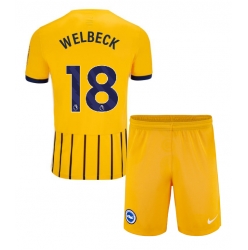 Brighton Danny Welbeck #18 Bortedraktsett Barn 2024-25 Kortermet (+ Korte bukser)