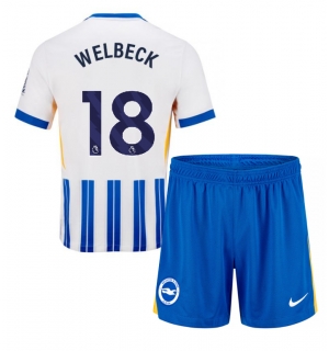 Brighton Danny Welbeck #18 Hjemmedraktsett Barn 2024-25 Kortermet (+ Korte bukser)