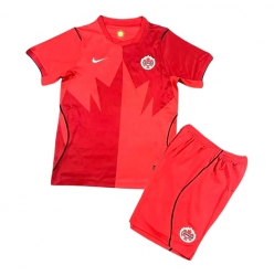 Canada Hjemmedraktsett Barn VM 2026 Kortermet (+ Korte bukser)