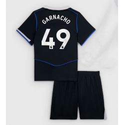 Chelsea Alejandro Garnacho #49 Tredjedraktsett Barn 2025-26 Kortermet (+ Korte bukser)