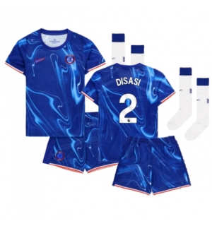 Chelsea Axel Disasi #2 Hjemmedraktsett Barn 2024-25 Kortermet (+ Korte bukser)