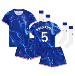 Chelsea Benoit Badiashile #5 Hjemmedraktsett Barn 2024-25 Kortermet (+ Korte bukser)