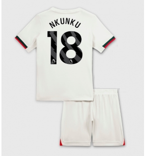Chelsea Christopher Nkunku #18 Bortedraktsett Barn 2025-26 Kortermet (+ Korte bukser)