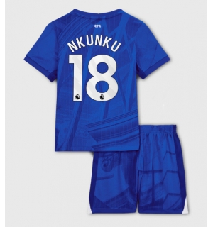 Chelsea Christopher Nkunku #18 Hjemmedraktsett Barn 2025-26 Kortermet (+ Korte bukser)