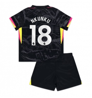 Chelsea Christopher Nkunku #18 Tredjedraktsett Barn 2024-25 Kortermet (+ Korte bukser)