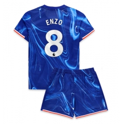 Chelsea Enzo Fernandez #8 Hjemmedraktsett Barn 2024-25 Kortermet (+ Korte bukser)