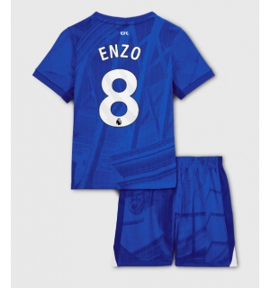 Chelsea Enzo Fernandez #8 Hjemmedraktsett Barn 2025-26 Kortermet (+ Korte bukser)