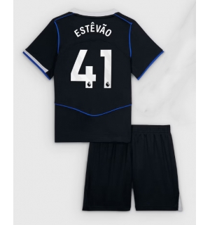 Chelsea Estevao Willian #41 Tredjedraktsett Barn 2025-26 Kortermet (+ Korte bukser)
