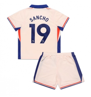 Chelsea Jadon Sancho #19 Bortedraktsett Barn 2024-25 Kortermet (+ Korte bukser)