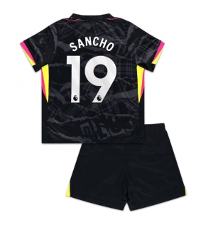 Chelsea Jadon Sancho #19 Tredjedraktsett Barn 2024-25 Kortermet (+ Korte bukser)