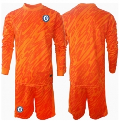 Chelsea Keeper Hjemmedraktsett Barn 2024-25 Langermet (+ Korte bukser)
