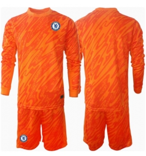 Chelsea Keeper Hjemmedraktsett Barn 2024-25 Langermet (+ Korte bukser)