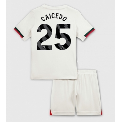 Chelsea Moises Caicedo #25 Bortedraktsett Barn 2025-26 Kortermet (+ Korte bukser)