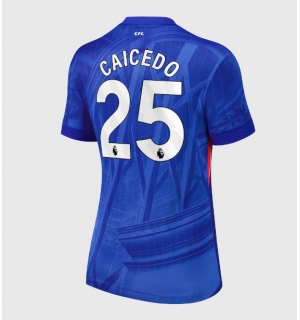 Chelsea Moises Caicedo #25 Hjemmedrakt Dame 2025-26 Kortermet