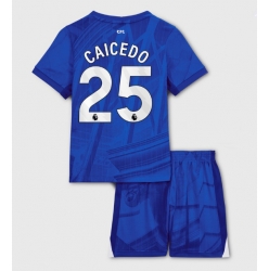 Chelsea Moises Caicedo #25 Hjemmedraktsett Barn 2025-26 Kortermet (+ Korte bukser)