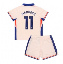 Chelsea Noni Madueke #11 Bortedraktsett Barn 2024-25 Kortermet (+ Korte bukser)