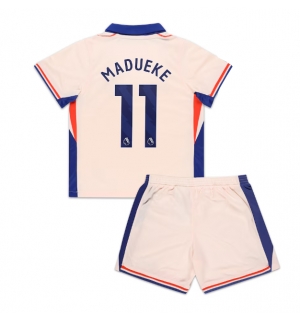 Chelsea Noni Madueke #11 Bortedraktsett Barn 2024-25 Kortermet (+ Korte bukser)
