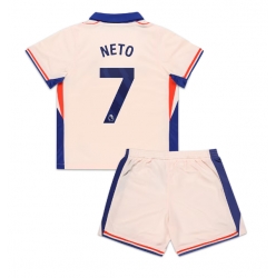 Chelsea Pedro Neto #7 Bortedraktsett Barn 2024-25 Kortermet (+ Korte bukser)