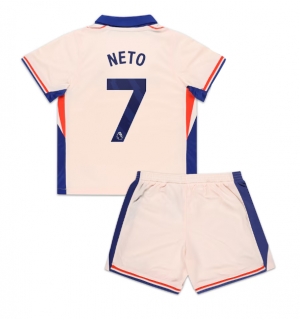 Chelsea Pedro Neto #7 Bortedraktsett Barn 2024-25 Kortermet (+ Korte bukser)