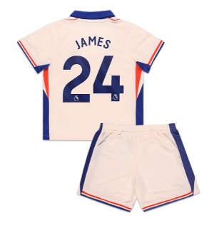 Chelsea Reece James #24 Bortedraktsett Barn 2024-25 Kortermet (+ Korte bukser)