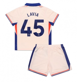 Chelsea Romeo Lavia #45 Bortedraktsett Barn 2024-25 Kortermet (+ Korte bukser)