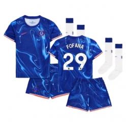 Chelsea Wesley Fofana #29 Hjemmedraktsett Barn 2024-25 Kortermet (+ Korte bukser)