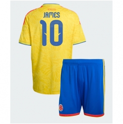Colombia James Rodriguez #10 Hjemmedraktsett Barn VM 2026 Kortermet (+ Korte bukser)